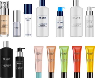 仿真皮透明瓶瓶裝化妝品霜用于護(hù)膚基礎(chǔ)產(chǎn)品包裝與金屬蓋背景說明