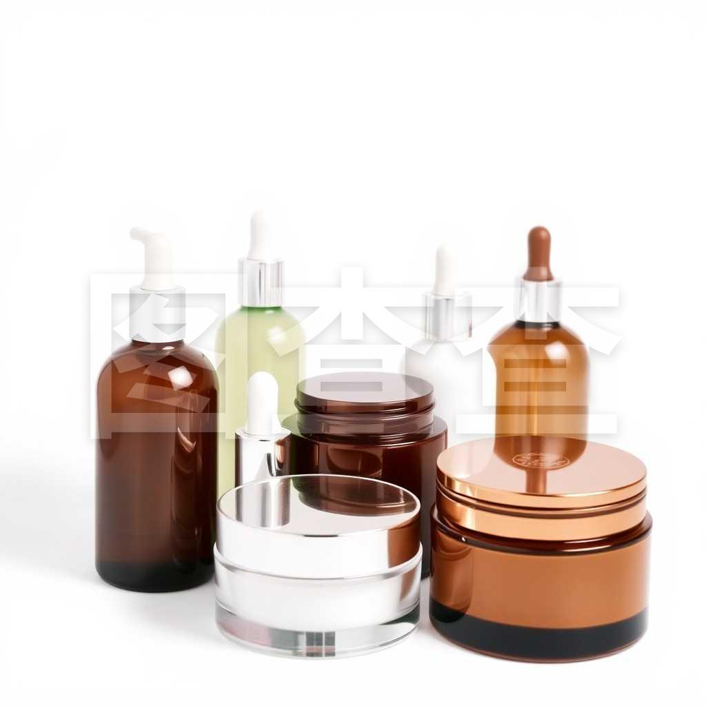 隔離在白色上的化妝品容器